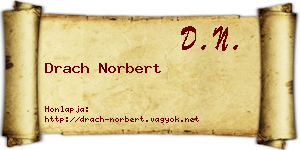 Drach Norbert névjegykártya